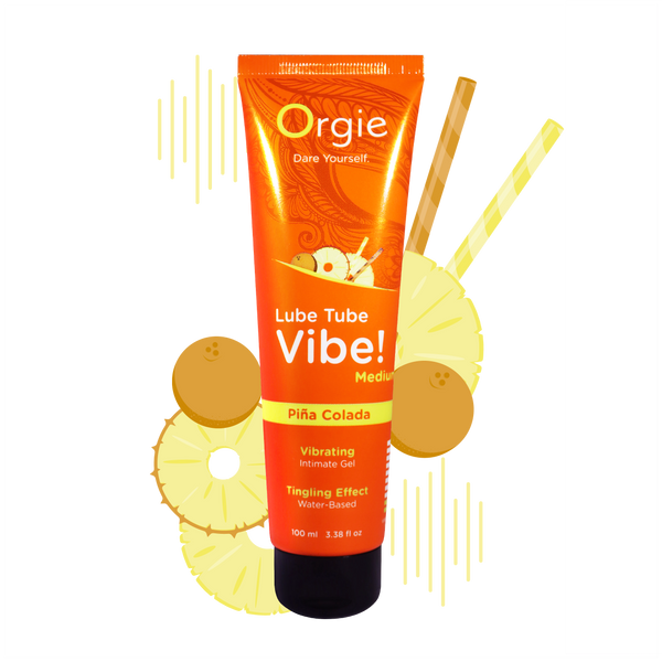 Лубрикант с эффектом вибрации Orgie Lube Tube Vibe Medium Pina Colada, 100 мл 17533