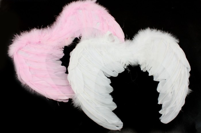 Крылья ангела, розовые с блестками маленькие