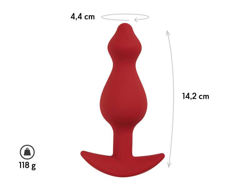 Анальная пробка Libra, цвет бордовый (CORE) L